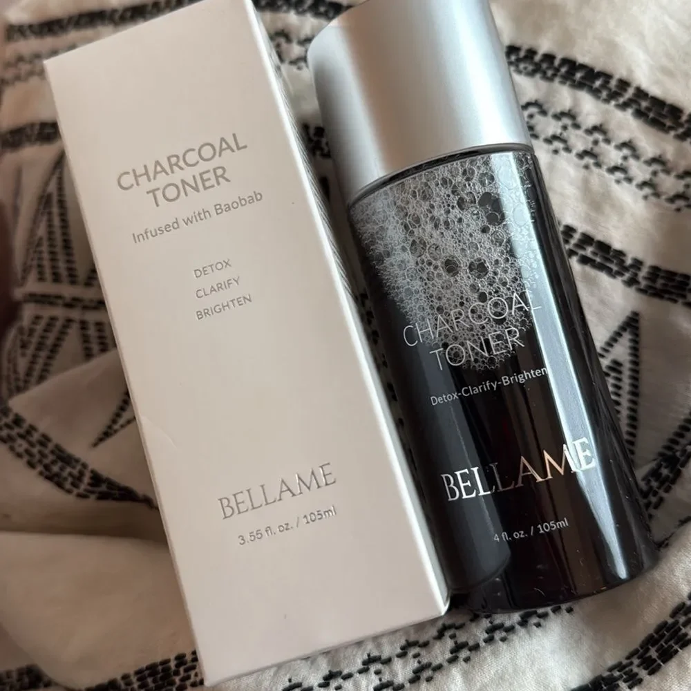 Bellame Charcoal Toner - Black new in box skincare brighten skin clarify